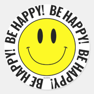 Be Happy! Smilie Sticker