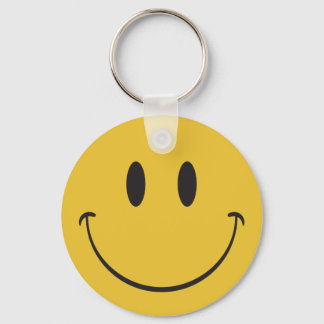 Be happy smiling emoji key ring