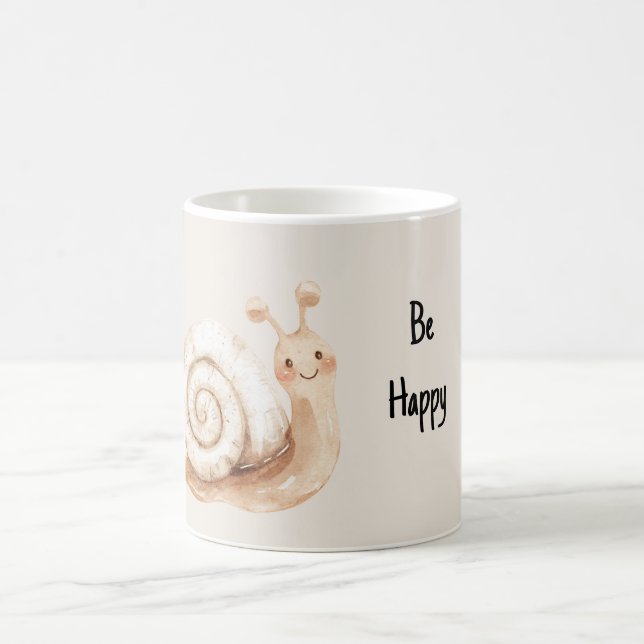 Be Happy Snail Coffee Mug (Center)