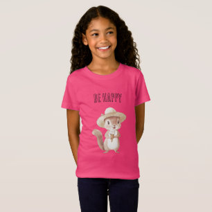 Be Happy Squirrel Ice Cream Cone T-Shirt