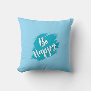 be happy text cushion