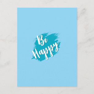 be happy text holiday postcard