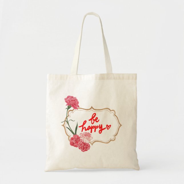 Be Happy Tote Bag (Front)
