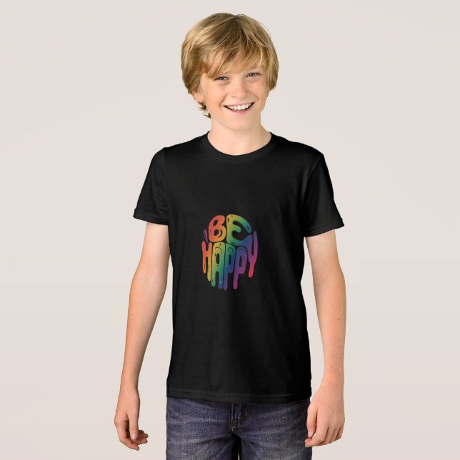 Be Happy Tri-Blend Shirt (Front Full)