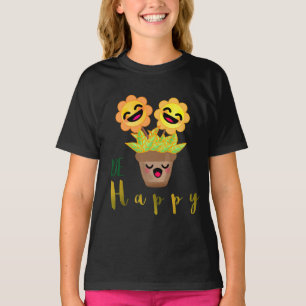 Be Happy with Sunflower Smile T-Shirt