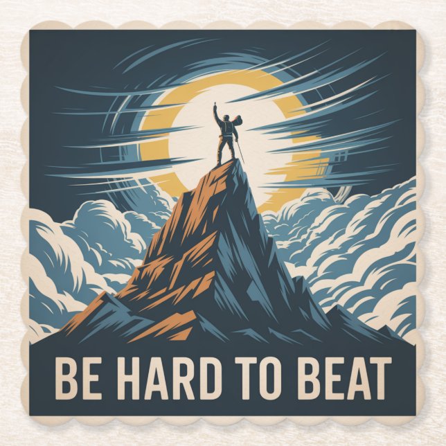 Be Hard To Beat Paper Coaster (Front)