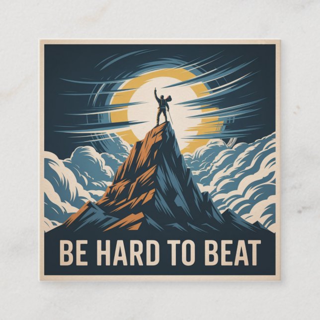 Be Hard To Beat Square Business Card (Front)