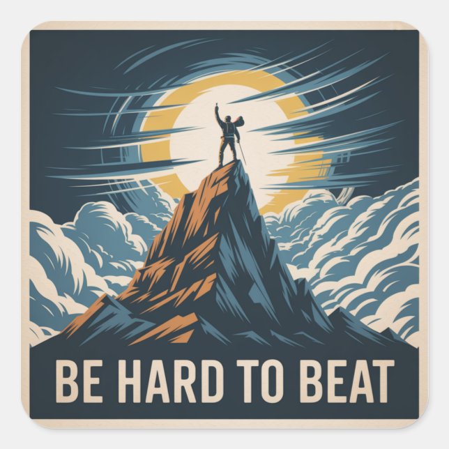 Be Hard To Beat Square Sticker (Front)