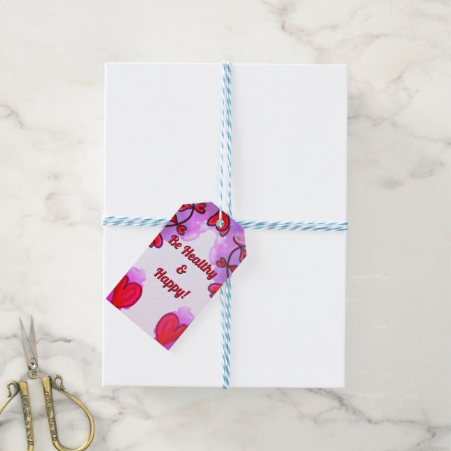 Be Healthy and Happy Gift Tag (With Twine)