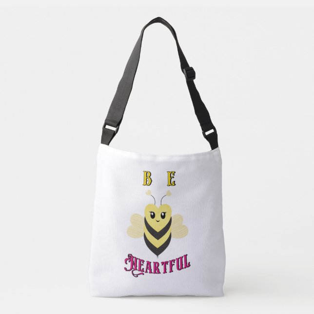 Be Heartful Day September Bee Queen Honey Heart Crossbody Bag (Front)