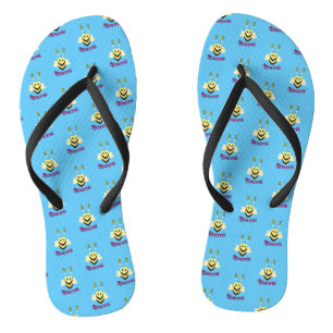 Be Heartful Day September Bee Queen Honey Heart Flip Flops