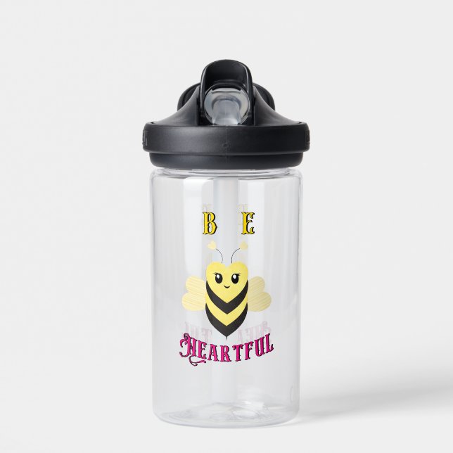 Be Heartful Day September Bee Queen Honey Heart Water Bottle (Front)