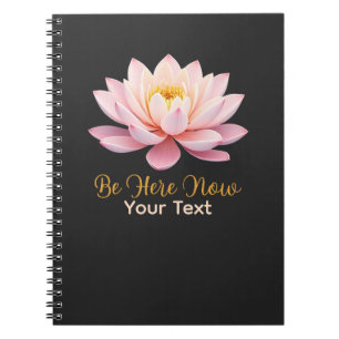 Be Here Now Pastel Lotus Mindful Notebook