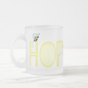 Be Hopeful - A Positive Word Frosted Glass Coffee Mug