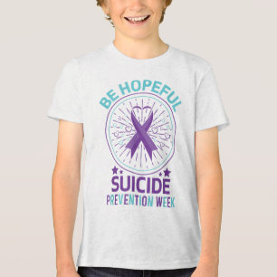 Be Hopeful Suicide Prevention Week Teal & Purp Tri-Blend Shirt