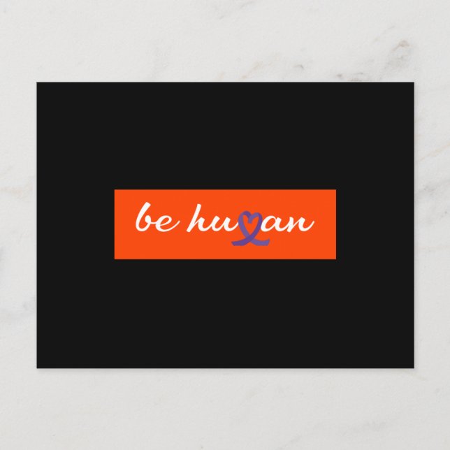 Be human Orange Shirt Day Postcard (Front)