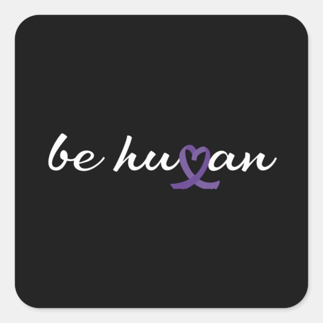 Be human Orange Shirt Day Square Sticker (Front)