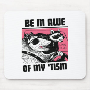 Be In Awe Of My tism Retro Autism Awareness Cool R Mouse Mat