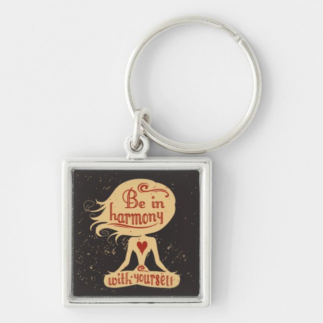 Be In Harmony With Yourself 2 Key Ring (Front)