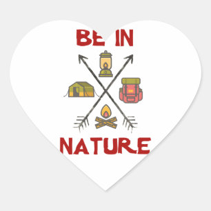 Be In Nature Heart Sticker