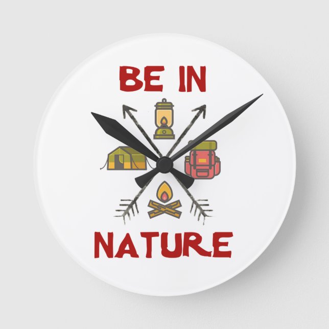 Be In Nature Round Clock (Front)
