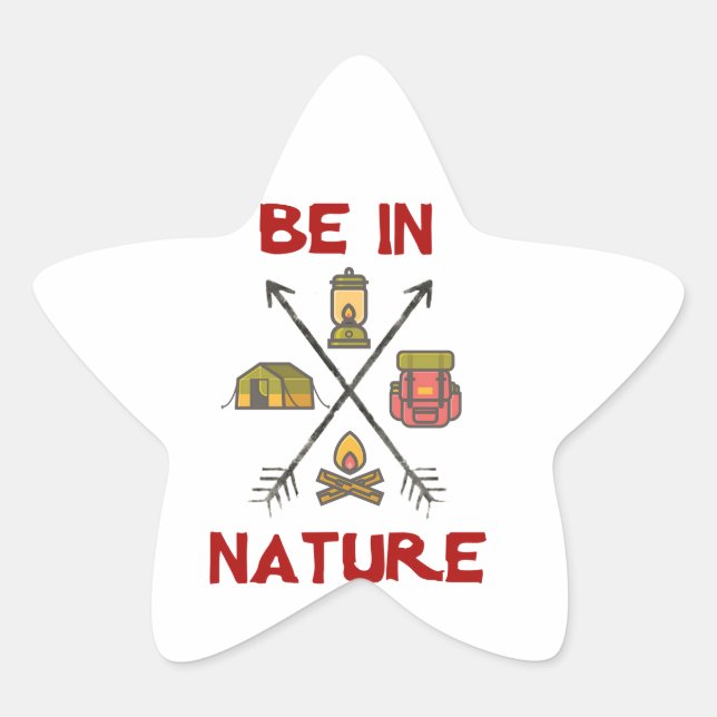 Be In Nature Star Sticker (Front)