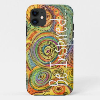 "Be Inspired" Colorful Doodle iPhone 11 case