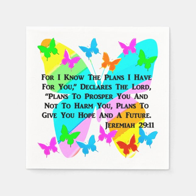 BE INSPIRED JEREMIAH 29:11 NAPKIN (Front)