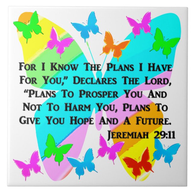 BE INSPIRED JEREMIAH 29:11 TILE (Front)