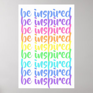 "Be Inspired" Rainbow Poster
