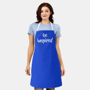 "Be Inspired" Royal Blue Apron