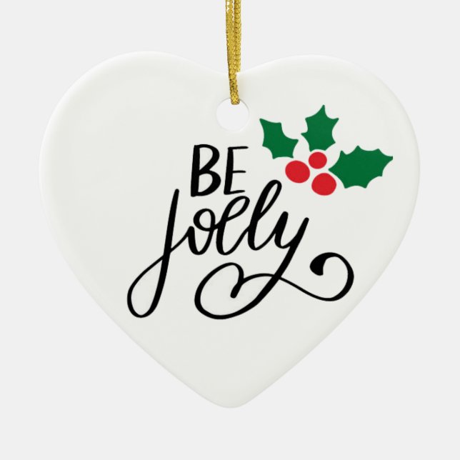 Be jolly  ceramic tree decoration (Front)