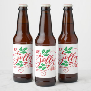 Be Jolly Juice Christmas Cheer Beer Bottle Beer Bottle Label