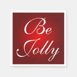 Be Jolly Red White Christmas Colours Holiday Desig Napkin