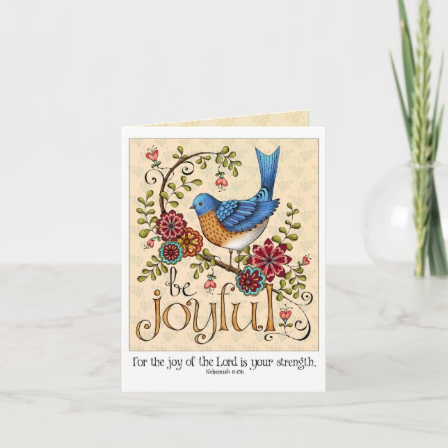 Be Joyful - Blank Note Card (Front)