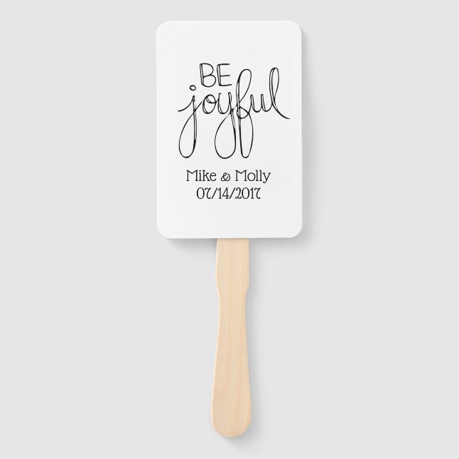 Be Joyful Hand Fan (Front)