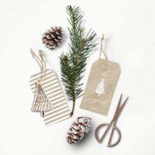 Be Joyful • Minimal Dusty Green Velvet Christmas Gift Tags
