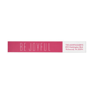 Be Joyful Modern Holiday Return Address Label