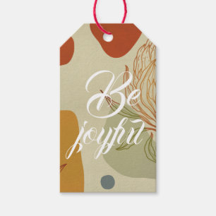 Be Joyful • Protea Line Abstract Shapes Trendy Gift Tags