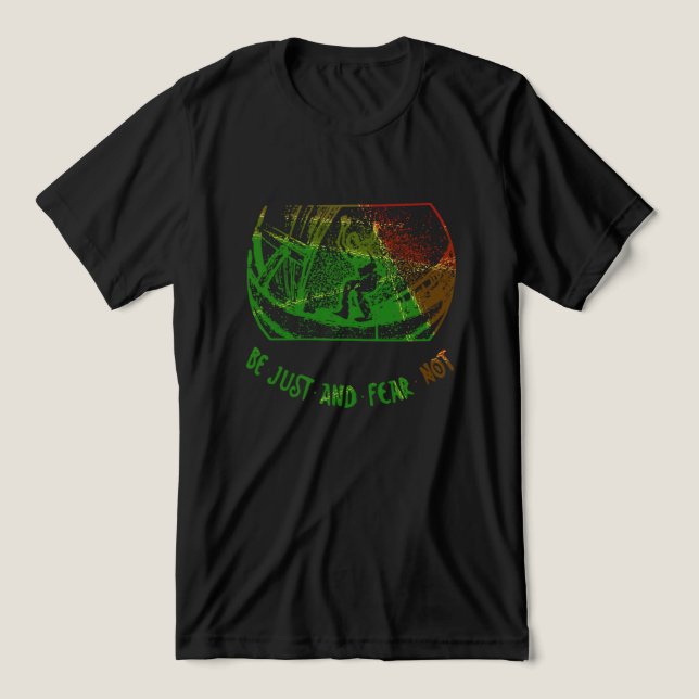 Be Just and Fear Not inline skating Tri-Blend Shirt (Design Front)