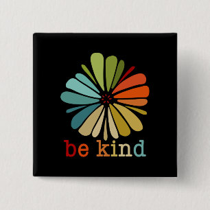 be kind 15 cm square badge