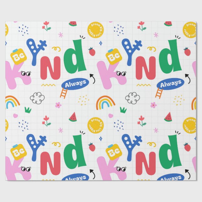 Be Kind Always Wrapping Paper (Flat)