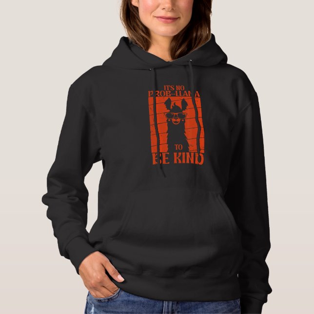 Be kind anti bullying kind orange Kindness No Prob Hoodie (Front)