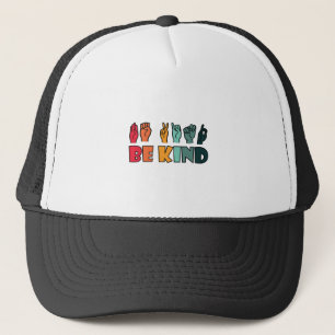 Be Kind ASL American Sign Language Trucker Hat