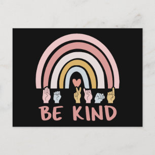 Be Kind ASL III - American Sign Language Postcard