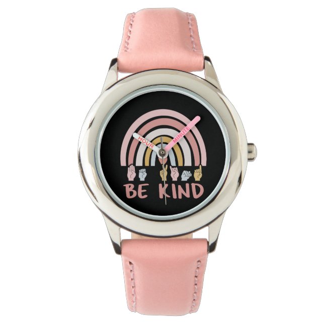 Be Kind ASL III - American Sign Language Watch (Front)