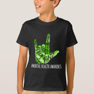 Be Kind Asl Love Sign Language Hand Mental Health T-Shirt