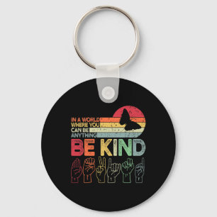 Be Kind Autism Awareness Asl Mum Teacher Kindness  Key Ring