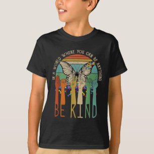 Be Kind Autism Awareness Asl Mum Teacher Kindness T-Shirt