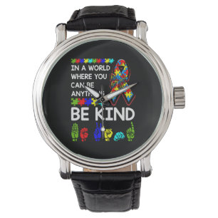 Be Kind Autism Awareness ASL Mum Teacher Kindness Watch